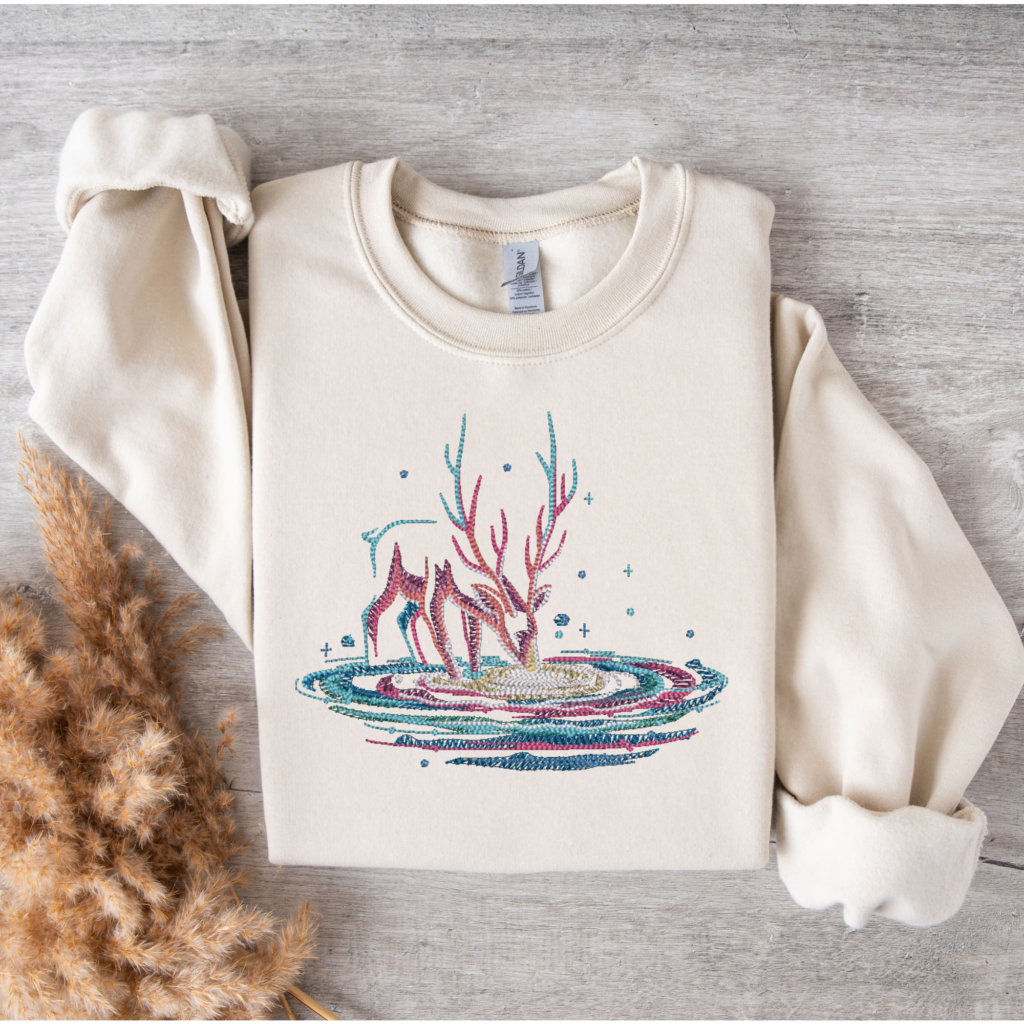 Multi Color Embroidery Sweatshirts 320 GSM